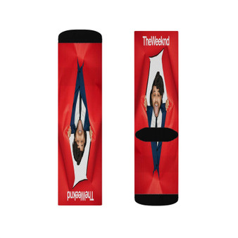 The Weeknd Music Polyester Sublimation Socks Unisex Regular Fit White