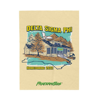 Delta Sigma Phi Homecoming 2022 Polyester Bedroom Family Velveteen Plush Blanket