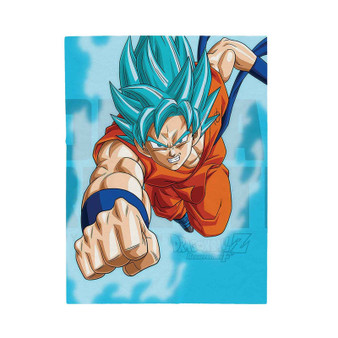 Goku Super Saiyan Blue Dragon Ball Super Newest Polyester Bedroom Family Velveteen Plush Blanket