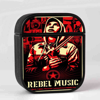 Rebel Music Obey Case for AirPods Sublimation Hard Durable Plastic Glossy