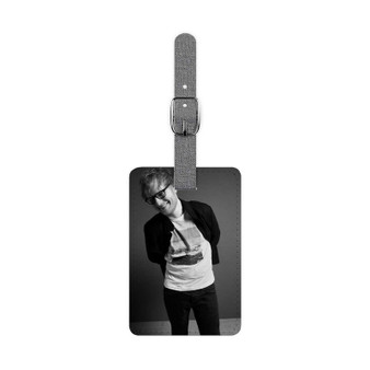 Ed Sheeran Saffiano Polyester Rectangle White Luggage Tag Card Insert
