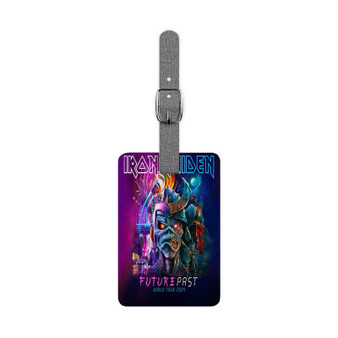 Iron Maiden Future Past Tour Saffiano Polyester Rectangle White Luggage Tag Card Insert