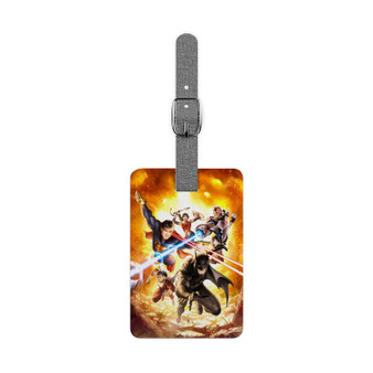 Justice League War Saffiano Polyester Rectangle White Luggage Tag Card Insert