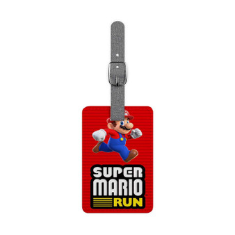 Super Mario Run Saffiano Polyester Rectangle White Luggage Tag Card Insert