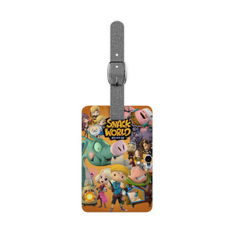 The Snack World Saffiano Polyester Rectangle White Luggage Tag Card Insert