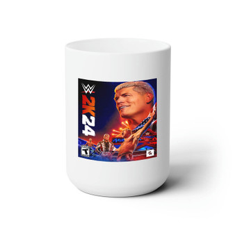 WWE 2K24 Ceramic Mug White 15oz Sublimation With BPA Free
