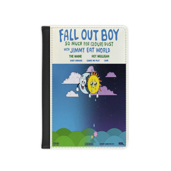 Fall Out Boy and Jimmy Eat World The So Much for 2our Dust Tour PU Faux Leather Passport Cover Black Wallet Holders Luggage Travel