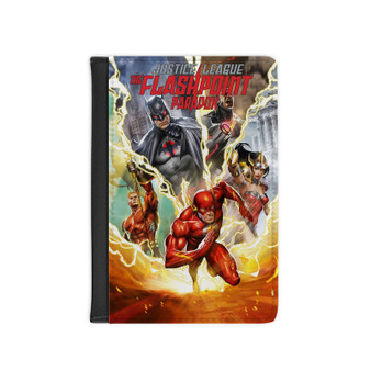 Justice League The Flashpoint Paradox PU Faux Leather Passport Cover Black Wallet Holders Luggage Travel