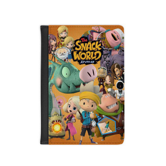 The Snack World PU Faux Leather Passport Cover Black Wallet Holders Luggage Travel
