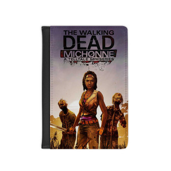 The Walking Dead Michonne PU Faux Leather Passport Cover Black Wallet Holders Luggage Travel