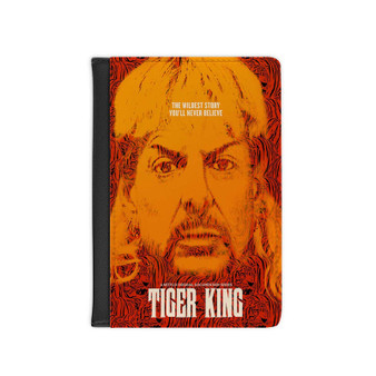 Tiger King PU Faux Leather Passport Cover Black Wallet Holders Luggage Travel