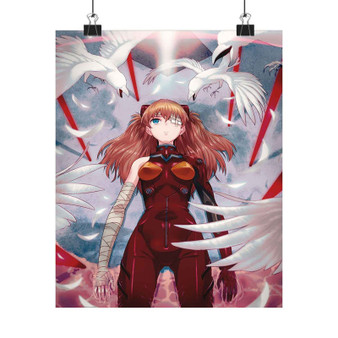 Asuka Langley Soryu Neon Genesis Evangelion Art Print Satin Silky Poster Home Decor