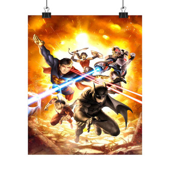 Justice League War Art Print Satin Silky Poster Home Decor