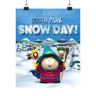 South Park Snow Day Art Print Satin Silky Poster Home Decor