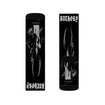 Bathory Sublimation Socks Polyester Unisex Regular Fit White