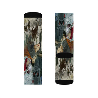 Berserk Sublimation Socks Polyester Unisex Regular Fit White