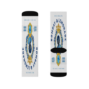 Bombay Lemonade Wiz Khalifa feat Juicy J Chevy Woods Sublimation Socks Polyester Unisex Regular Fit White