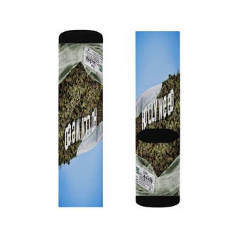 Duke Feat Wiz Khalifa Dave East Billboard Sublimation Socks Polyester Unisex Regular Fit White