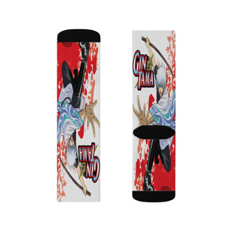 Gintama Sublimation Socks Polyester Unisex Regular Fit White