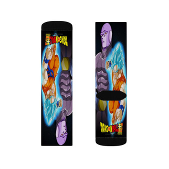 Hit vs Goku Dragon Ball Super Sublimation Socks Polyester Unisex Regular Fit White