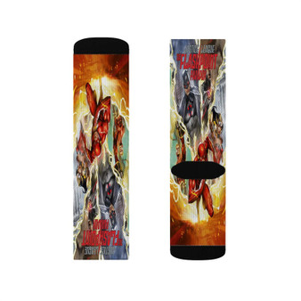 Justice League The Flashpoint Paradox Sublimation Socks Polyester Unisex Regular Fit White