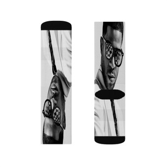 Kid Cudi Case Sublimation Socks Polyester Unisex Regular Fit White