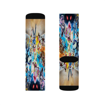 Pok mon the Movie Hoopa and the Clash of Ages Sublimation Socks Polyester Unisex Regular Fit White