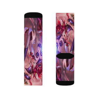 Star Guardian Jinx League of Legends Sublimation Socks Polyester Unisex Regular Fit White