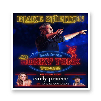 Blake Shelton Back To The Honky Tonk Tour White Transparent Kiss-Cut Stickers Vinyl Glossy