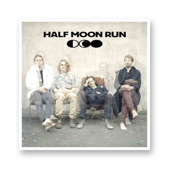 Half Moon Run White Transparent Kiss-Cut Stickers Vinyl Glossy