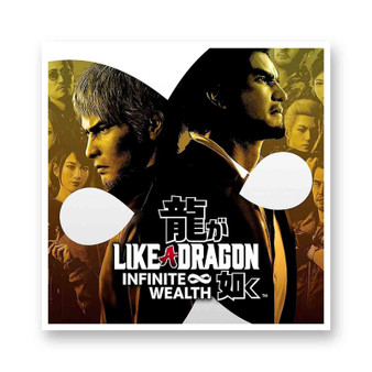 Like a Dragon Infinite Wealth White Transparent Kiss-Cut Stickers Vinyl Glossy