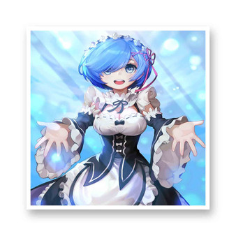 Rem Re Zero White Transparent Kiss-Cut Stickers Vinyl Glossy