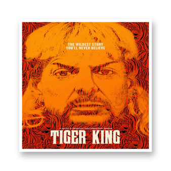 Tiger King White Transparent Kiss-Cut Stickers Vinyl Glossy