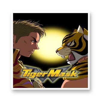 Tiger Mask W White Transparent Kiss-Cut Stickers Vinyl Glossy