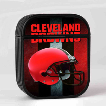 Cleveland Browns NFL Case for AirPods Sublimation Hard Durable Plastic Glossy