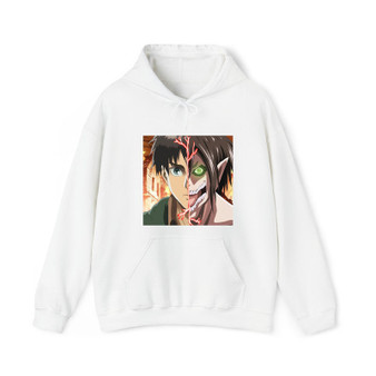 Eren Yeager Attack on Titan Cotton Polyester Unisex Heavy Blend Hooded Sweatshirt