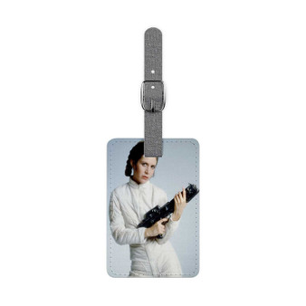 Carrie Fisher Saffiano Polyester Rectangle White Luggage Tag Card Insert