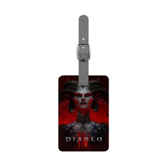 Diablo 4 Game Saffiano Polyester Rectangle White Luggage Tag Card Insert