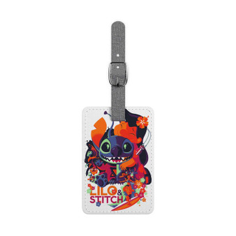 Disney Lilo Stitch Saffiano Polyester Rectangle White Luggage Tag Card Insert