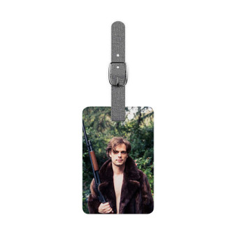 Matthew Gray Gubler Saffiano Polyester Rectangle White Luggage Tag Card Insert