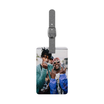 Playboi Carti and Lil Yachty Saffiano Polyester Rectangle White Luggage Tag Card Insert