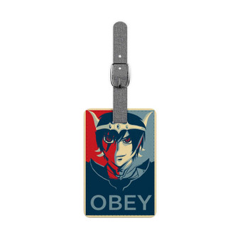 Shadow Moon Obey Saffiano Polyester Rectangle White Luggage Tag Card Insert