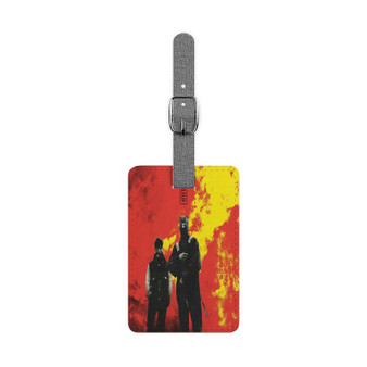 Twenty One Pilots Overcompensate Saffiano Polyester Rectangle White Luggage Tag Card Insert