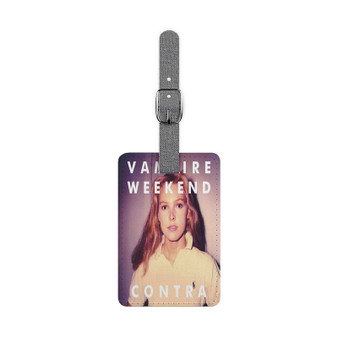 Vampire Weekend Contra Saffiano Polyester Rectangle White Luggage Tag Card Insert