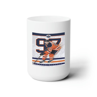 Connor Mc David Edmonton Oilers NHL Ceramic Mug White 15oz Sublimation With BPA Free