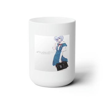 Evangelion You Are Not Alone Ceramic Mug White 15oz Sublimation With BPA Free