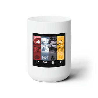 RWBY Ceramic Mug White 15oz Sublimation With BPA Free