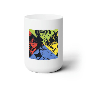 Yu Yu Hakusho Ceramic Mug White 15oz Sublimation With BPA Free