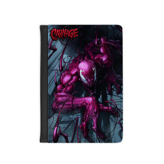 Carnage Marvel PU Faux Leather Passport Cover Black Wallet Holders Luggage Travel