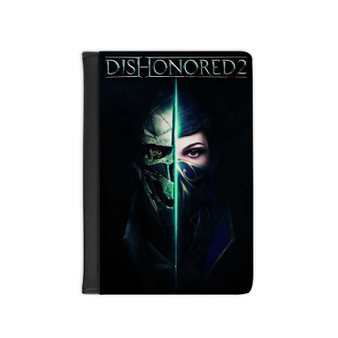 Dishonored 2 PU Faux Leather Passport Cover Black Wallet Holders Luggage Travel